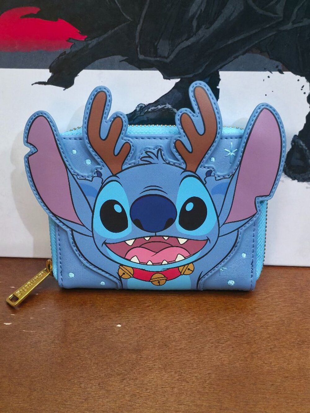 Loungefly Disney Lilo & Stitch Reindeer Stitch Small Zip Wallet